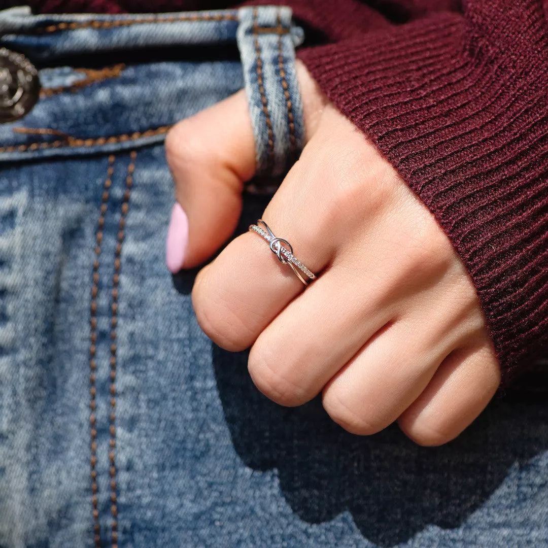 Mother & Daughter - Forever Linked Heart Ring