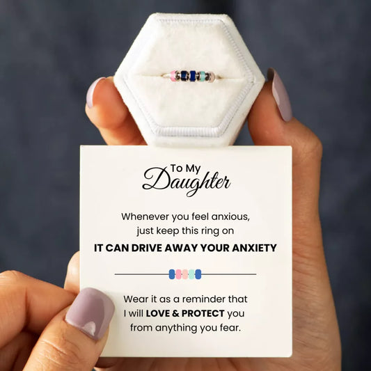 'To My Daughter' Beaded Fidget Anxiety Ring