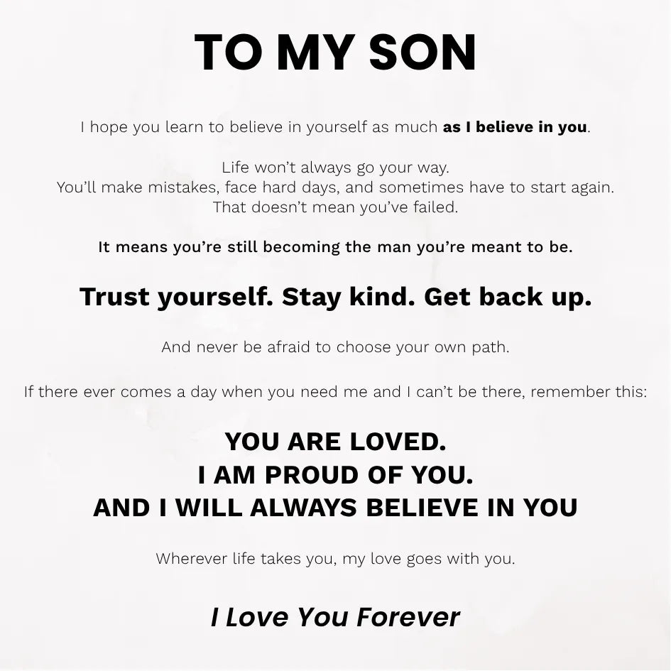 Shielded By Love Protection Bracelet For Son - I Will Always Believe In You