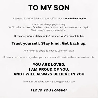 Shielded By Love Protection Bracelet For Son - I Will Always Believe In You