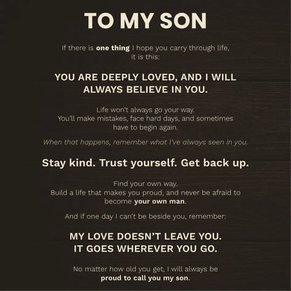 To My Son 'Love You Forever' Bracelet - Proud To Call You My Son
