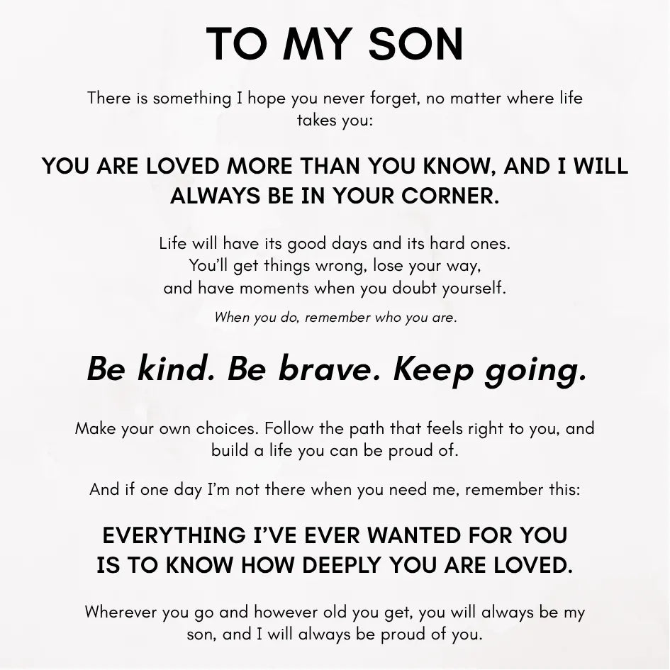 To My Son 'Love You Forever' Bracelet - You're Loved More Than You Know