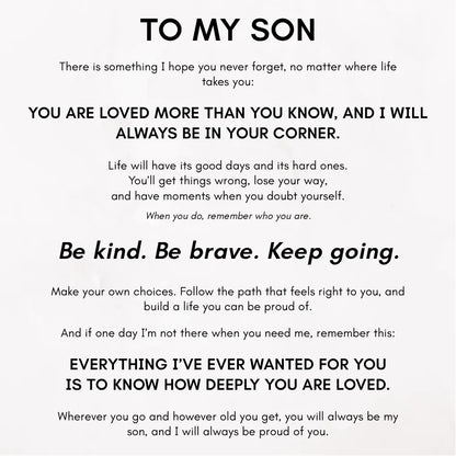 To My Son 'Love You Forever' Bracelet - You're Loved More Than You Know