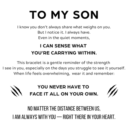 To My Son ‘Love you forever’ Engraved Infinity Braided Bracelet