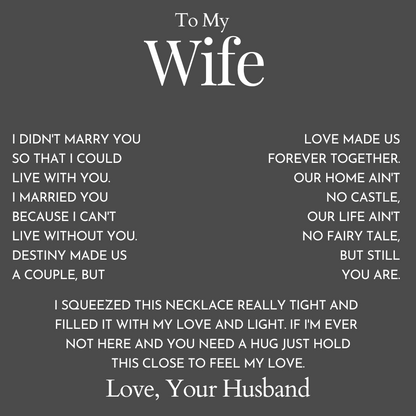 To My Wife – Perfect Pair Necklace – I Can’t Live Without You