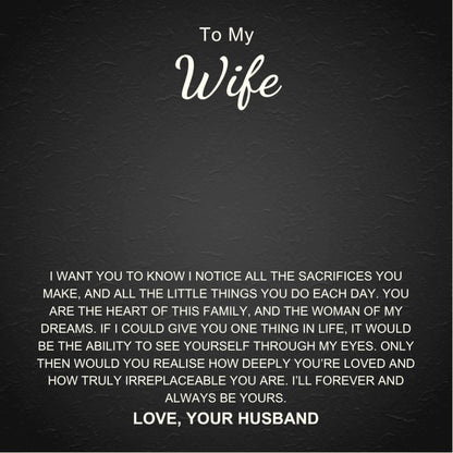 Interlocking Hearts Name Necklace For Wife