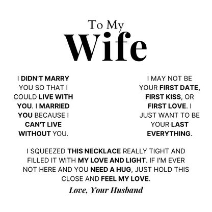 To My Wife – Perfect Pair Necklace – Your Last Everything
