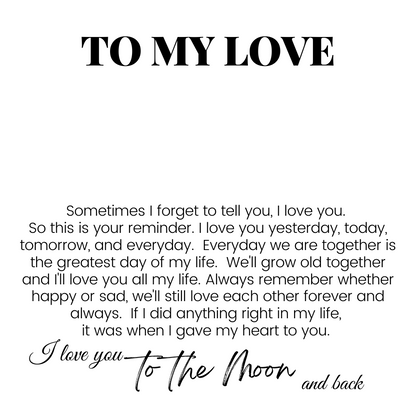 To My Love – Perfect Pair Necklace – Anniversary Gift To Wife