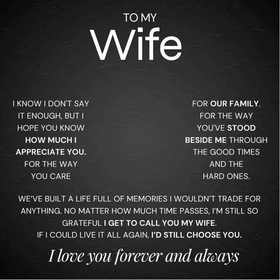 Forever & Always Heart Necklace - Grateful To Call You My Wife