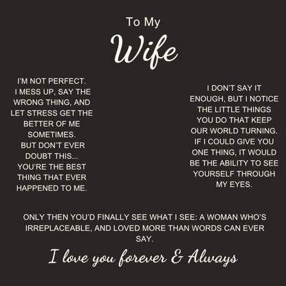 Charming Heart Necklace with Engraved Name Beads For Wife