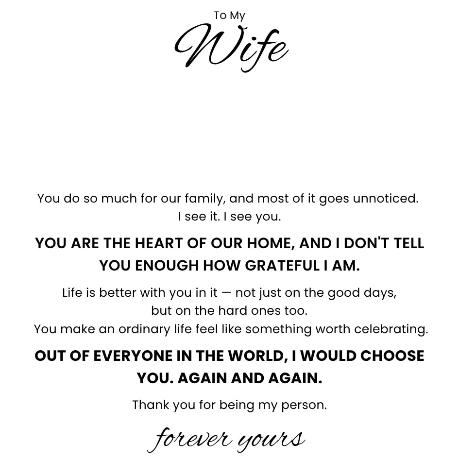 Love Heart Necklace For Wife - You Are The Heart Of Our Home
