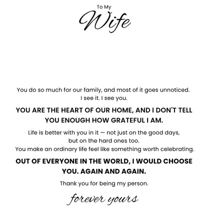 Love Heart Necklace For Wife - You Are The Heart Of Our Home