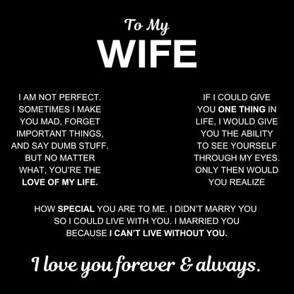 Charming Heart Necklace with Engraved Name Beads For Wife