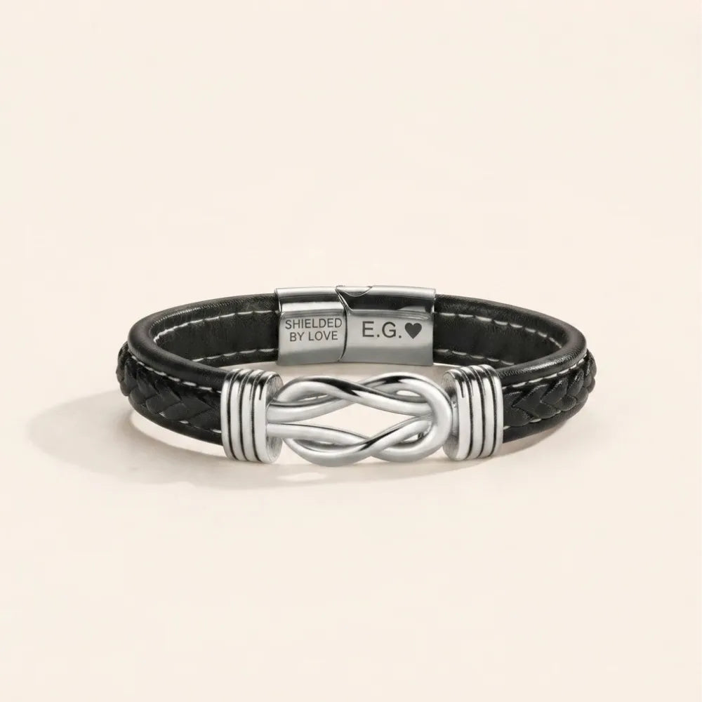 Infinite Love Personalised Name Bracelet For Son - Proud of the Man You Are
