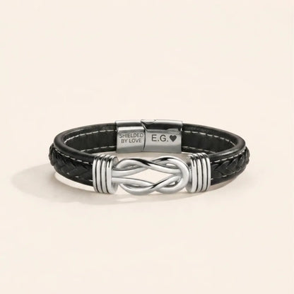 Infinite Love Personalised Name Bracelet For Son - Proud of the Man You Are