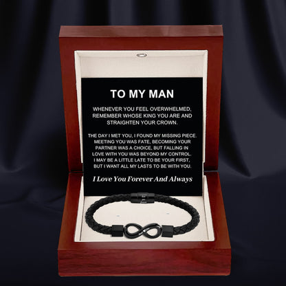 To My Man – Infinity ‘Love You Forever’ Personalised Name Bracelet