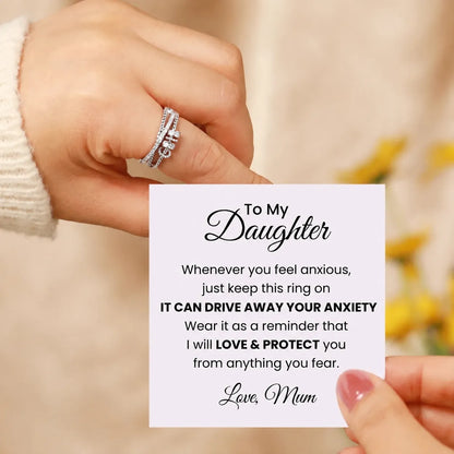 To My Daughter –  Fidget Ring for Anxiety Relief (Adjustable)