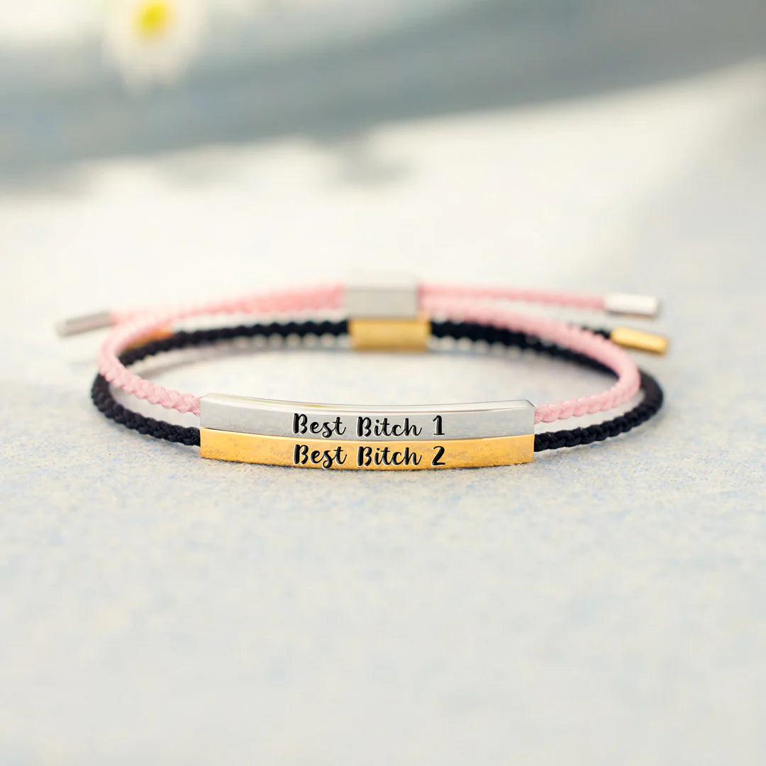 Best B*tches Matching Tube Bracelet Set