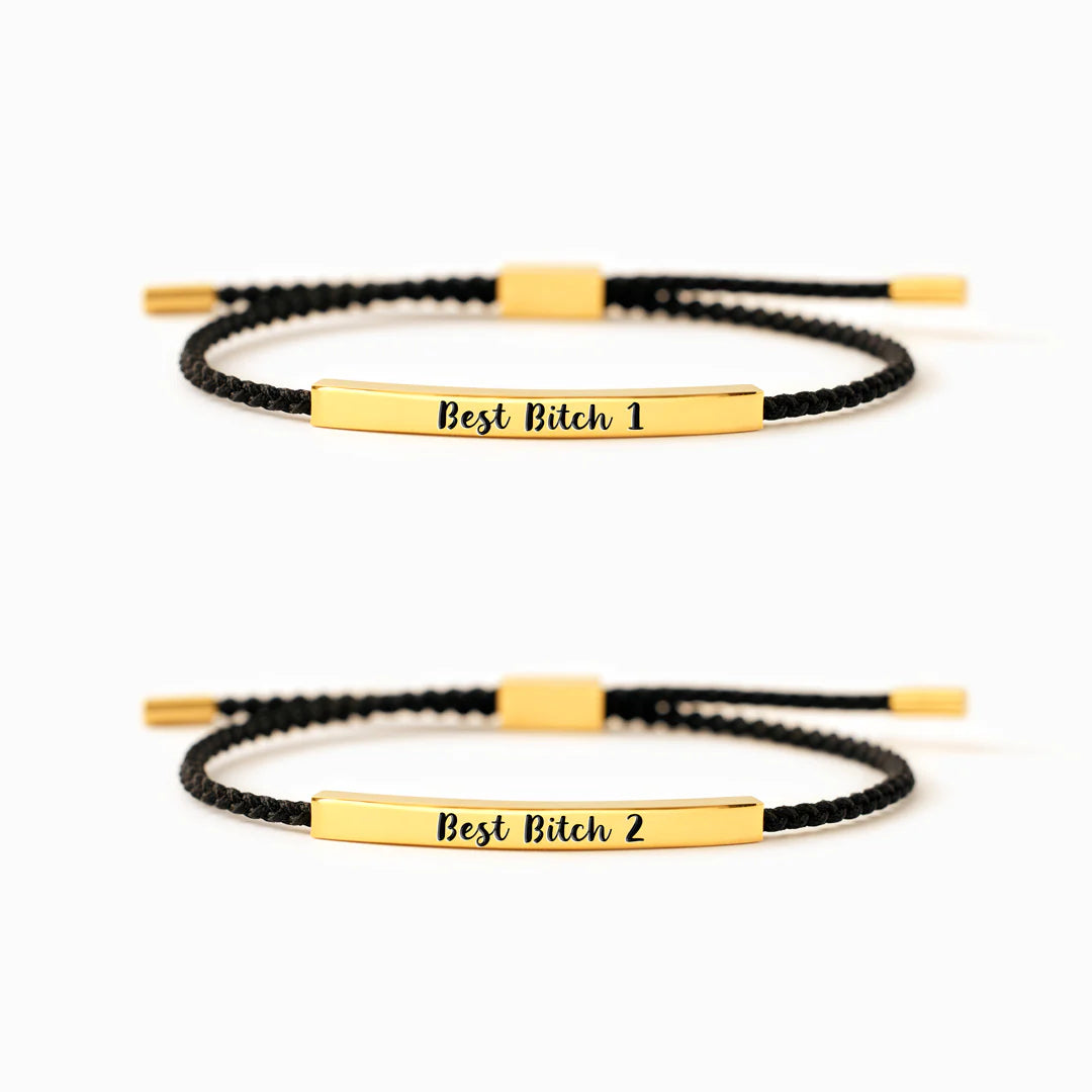 Best B*tches Matching Tube Bracelet Set