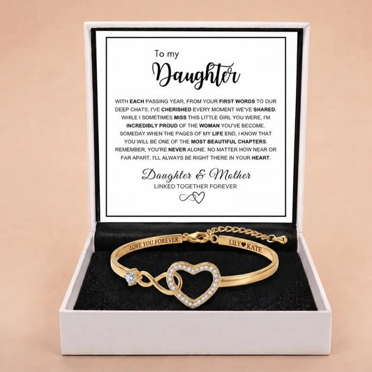Infinity Love Heart Bracelet For Daughter