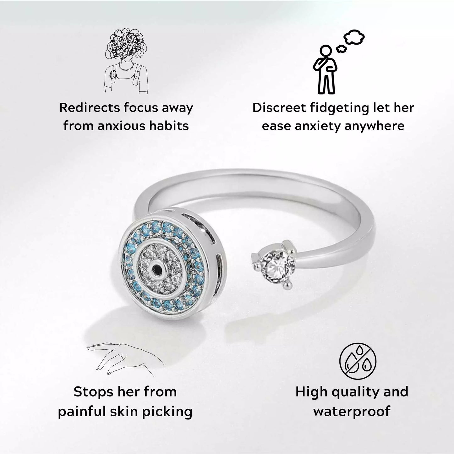 To My Daughter – Evil Eye Fidget Ring